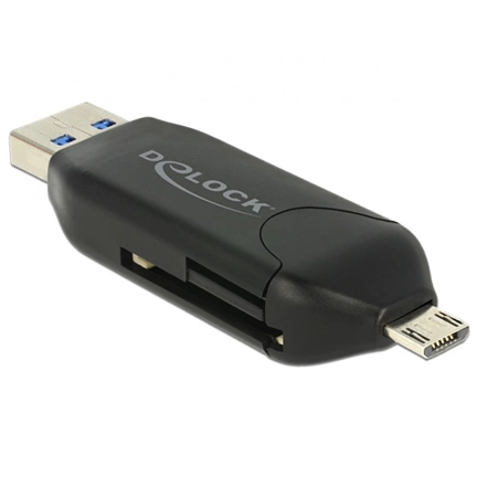 CARD READER DELOCK Micro USB OTG-kártyaolvasó + USB 3.0 A-csatlakozódugó