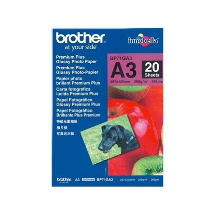 PHOTO PAPER BROTHER BP71GA3 A3 fényes fotópapír (20 lap)