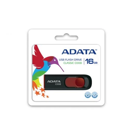 Pendrive 16GB Adata Classic C008 Fekete+Piros USB2.0