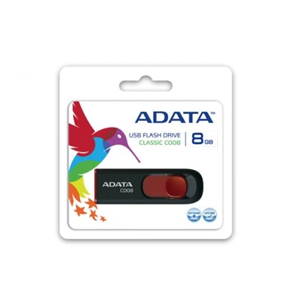 Pendrive 8GB Adata Classic C008 Fekete+Piros USB2.0