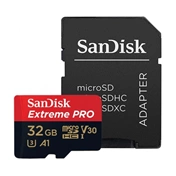 SANDISK Extreme MicroSDHC  + adapter 32GB