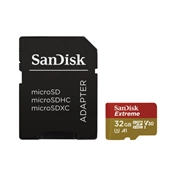 SANDISK Extreme MicroSDHC + adapter 32GB UHS-I CL10 V30 A1