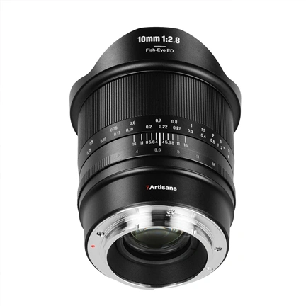 7Artisans 10mm F2.8 mkII manuál halszem objektív (Sony-E) Full Frame (10F28B-E II)