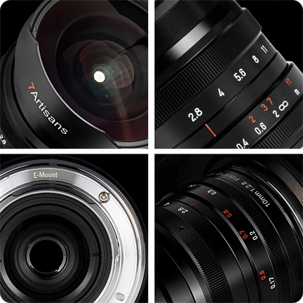 7Artisans 10mm f/2.8 halszem manuális objektív fekete (Nikon-Z) Full Frame