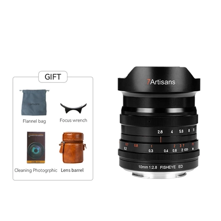 7Artisans 10mm f/2.8 halszem manuális objektív fekete (Sony-E) Full Frame