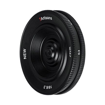 7Artisans 18mm f/6.3 pancake mkII manuális objektív fekete (MFT)