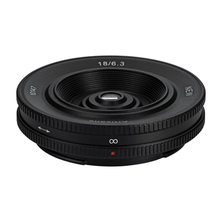 7Artisans 18mm f/6.3 pancake mkII manuális objektív fekete (MFT)