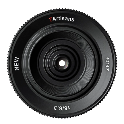 7Artisans 18mm f/6.3 pancake mkII manuális objektív fekete (MFT)
