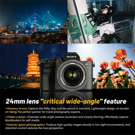7Artisans 24mm f/1.8 AF autofókuszos objektív (L) Full Frame (AF24F18B-L)