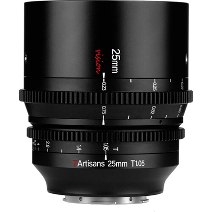 7Artisans 25mm T1.05 Cine manuális objektív fekete (EOS-R) APS-C