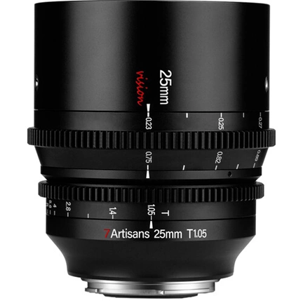 7Artisans 25mm T1.05 Cine manuális objektív fekete (MFT)