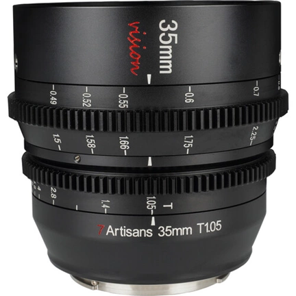 7Artisans 35mm T1.05 Cine manuális objektív fekete (L) APS-C