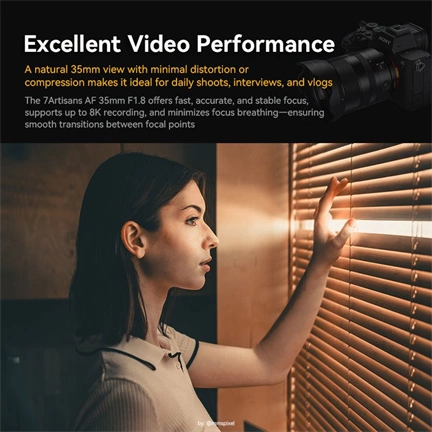 7Artisans 35mm f/1.8 AF autofókuszos objektív (Nikon-Z) Full Frame (AF35F18B-Z)