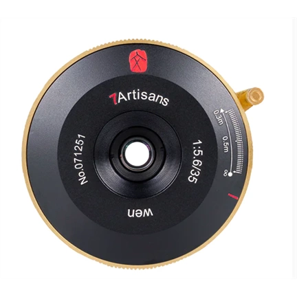 7Artisans 35mm f/5.6 pancake manuális objektív fekete-ezüst (Leica M) Full Frame
