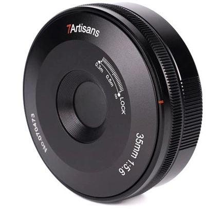 7Artisans 35mm f/5.6 pancake manuális objektív fekete (L) Full Frame