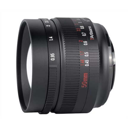 7Artisans 50mm f/0.95 manuális objektív fekete (Sony-E) APS-C