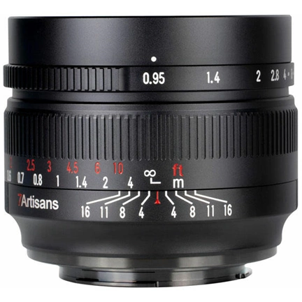 7Artisans 50mm f/0.95 manuális objektív fekete (Sony-E) APS-C