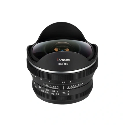 7Artisans 6mm f/2.0 manuális halszem objektív (M43) APS-C (6F2B-M)