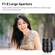 7Artisans AF 85mm F1.8 autófókuszos objektív (L) Full Frame AF fekete (AF85F18-L)