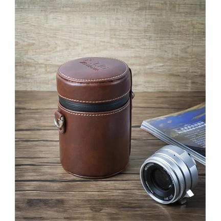 7Artisans Bőr objektív tok 11,5x8,5 cm barna (Lens case)