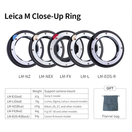 7Artisans Close Focus Adapter közgyűrű Leica M - Sony E (M-E)