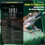 7Artisans INFINITE 65mm T2.9 2x Makro manuális Cine objektív, fekete (Nikon-Z) Full Frame (65T29B-Z)