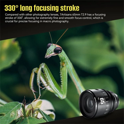 7Artisans INFINITE 65mm T2.9 2x Makro manuális Cine objektív, fekete (Sony-E) Full Frame (65T29B-E)