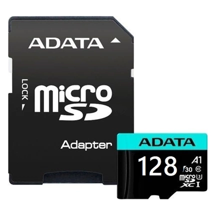 ADATA 128GB SD micro Premier Pro (SDXC Class 10 UHS-I) (AUSDX128GUI3V30SA2-RA1) memória kártya adapterrel ADATA 128GB SD micro Premier Pro (SDXC Class 10 UHS-I) (AUSDX128GUI3V30SA2-RA1) memória kártya adapterrel