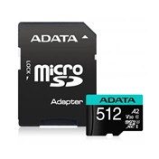 ADATA 512GB SD micro Premier Pro (SDXC Class 10 UHS-I) (AUSDX512GUI3V30SA2-RA1) memória kártya adapterrel ADATA 512GB SD micro Premier Pro (SDXC Class 10 UHS-I) (AUSDX512GUI3V30SA2-RA1) memória kártya adapterrel