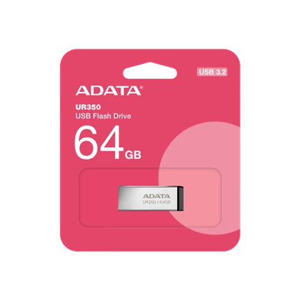ADATA UR350 USB 3.2 Gen1 Type-A 64GB fekete