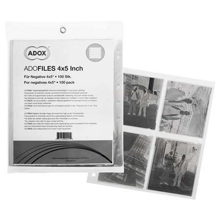 ADOX ADOFILE polipropilén negatívtároló lap (4 db 4x5" vagy 9x12 filmhez – 100 lap)