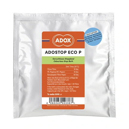 ADOX ADOSTOP ECO P Megszakítófürdő Színindikátorral (5000 ml-hez)