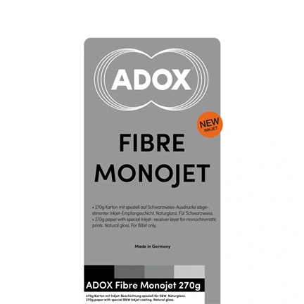 ADOX Fibre Monojet Silk (270 g) - Természetes fényű (Natural Gloss) 12,7x17,8 CM (5x7 INCH) / 100 lap
