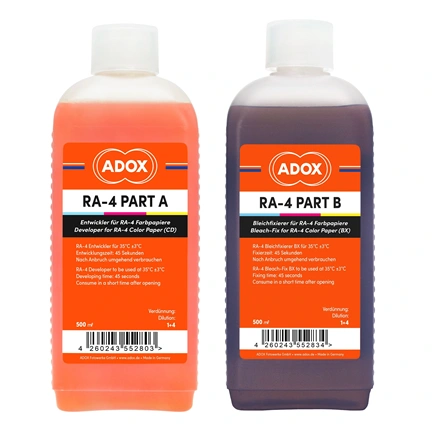 ADOX RA-4 színes fotópapír hívó készlet (2,5 literes kiszerelés)