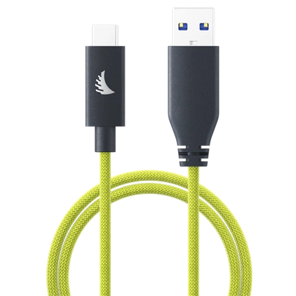 ANGELBIRD CABLE I USB-A TO C 3.2 I SOLID FLEX CABLE I LIME I 32 CM