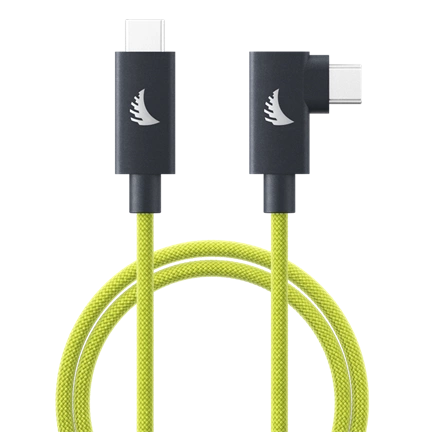 ANGELBIRD CABLE I USB-C 4.0 I SOLID FLEX CABLE RIGHT-ANGLE I LIME I 1 M
