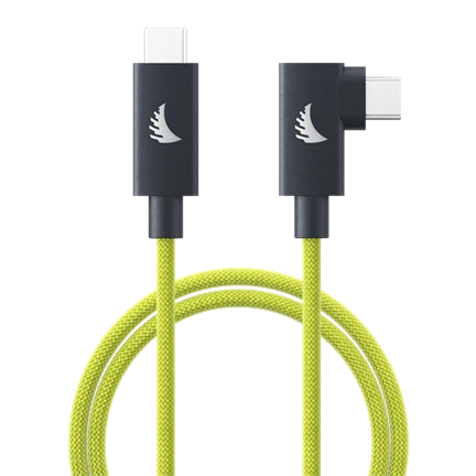 ANGELBIRD CABLE I USB-C 4.0 I SOLID FLEX CABLE RIGHT-ANGLE I LIME I 2 M