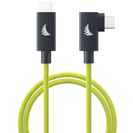 ANGELBIRD CABLE I USB-C 4.0 I SOLID FLEX CABLE RIGHT-ANGLE I LIME I 32 CM