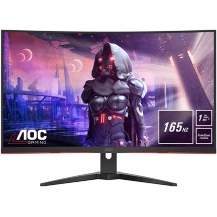 AOC C32G2AE/BK ívelt Gaming 240Hz VA 31,5" 1920x1080, 16:9, 250cd/m2, 1ms, 2xHDMI/DP/VGA/Audio, FreeSync Prem.