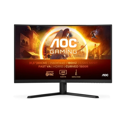 AOC CQ32G4VE ívelt 1500R QHD Fast VA HDR10 180Hz Adaptive Sync
