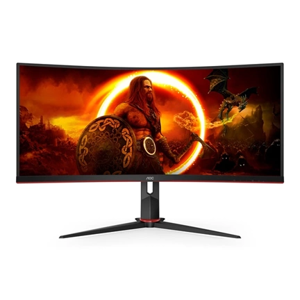 AOC CU34G2XP/BK ultraszéles ívelt 1500R UWQHD VA 1ms 180Hz állítható magasságú állvány