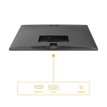 AOC IPS monitor 23.8" 24B3HA2, 1920x1080, 16:9, 250cd/m2, 14ms, VGA/HDMI, hangszóró, 100Hz