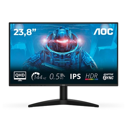 AOC Q24B36X gaming monitor 23.8", IPS, QHD, 144Hz, 2560x1440, 16:9, 300cd/m2, 4ms, 1xDisplayPort/1xHDMI
