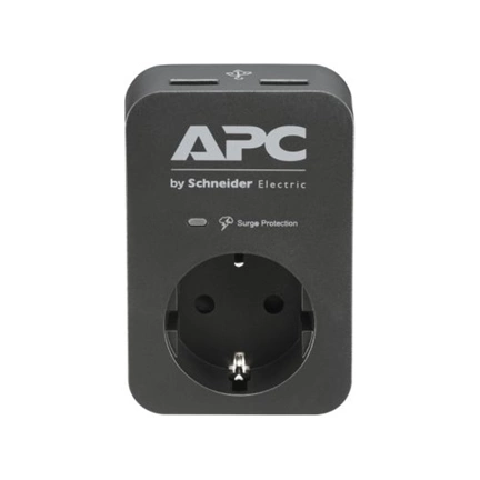 APC Essential SurgeArrest 1 outlet 2 USB Ports 230V Germany Black