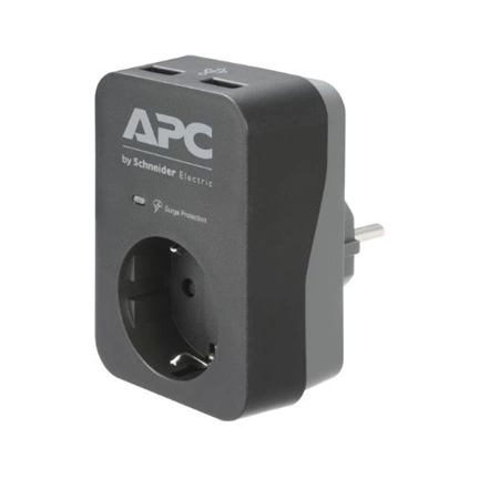 APC Essential SurgeArrest 1 outlet 2 USB Ports 230V Germany Black