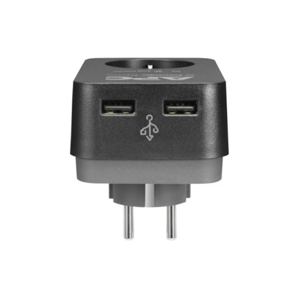 APC Essential SurgeArrest 1 outlet 2 USB Ports 230V Germany Black