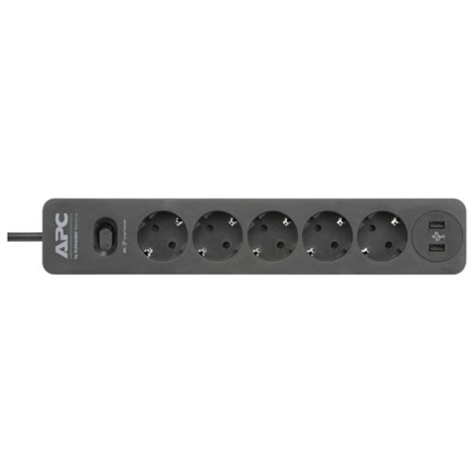 APC Essential SurgeArrest 5 outlets 2 USB Ports 230V Germany Black