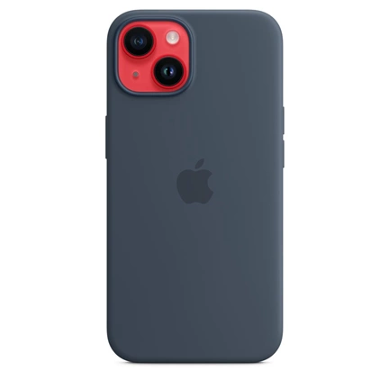 APPLE iPhone 14 MagSafe szilikontok – viharkék