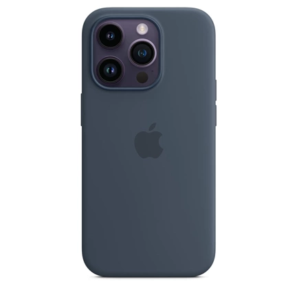 APPLE iPhone 14 Pro MagSafe szilikontok – viharkék