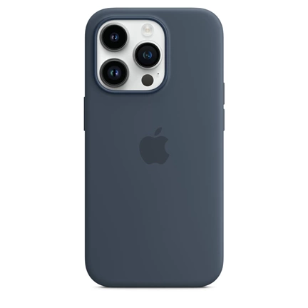 APPLE iPhone 14 Pro MagSafe szilikontok – viharkék